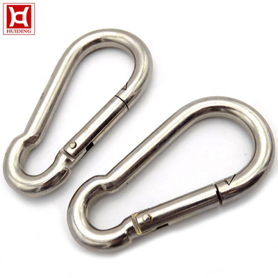 M5 Carabiner 304 فنر استیل ضد زنگ قلاب 5x50mm ضد خوردگی