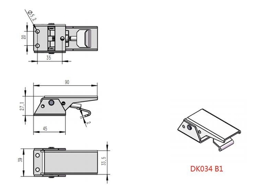 ضامن قابل تنظیم فولادی DK034B1 برای کاربردهای صنعتی سنگین